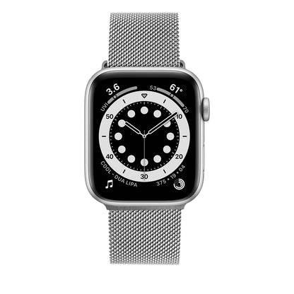 Fixed Mesh Armband für Apple Watch 49mm / 46mm / 45mm / 44mm / 42mm Serie, Silberfarben