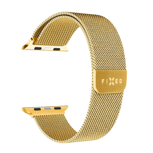 Fixed Mesh Armband für Apple Watch 49mm / 46mm / 45mm / 44mm / 42mm Serie, Goldfarben