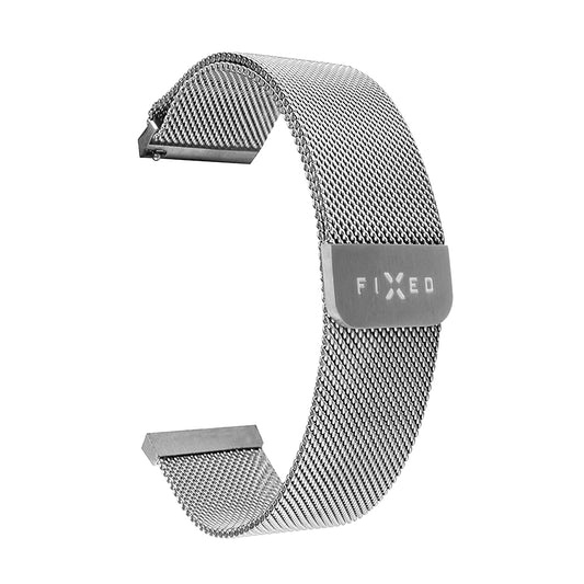 Fixed Mesh Armband für Samsung Galaxy Watch / Huawei Watch Series, 20mm, Silberfarben