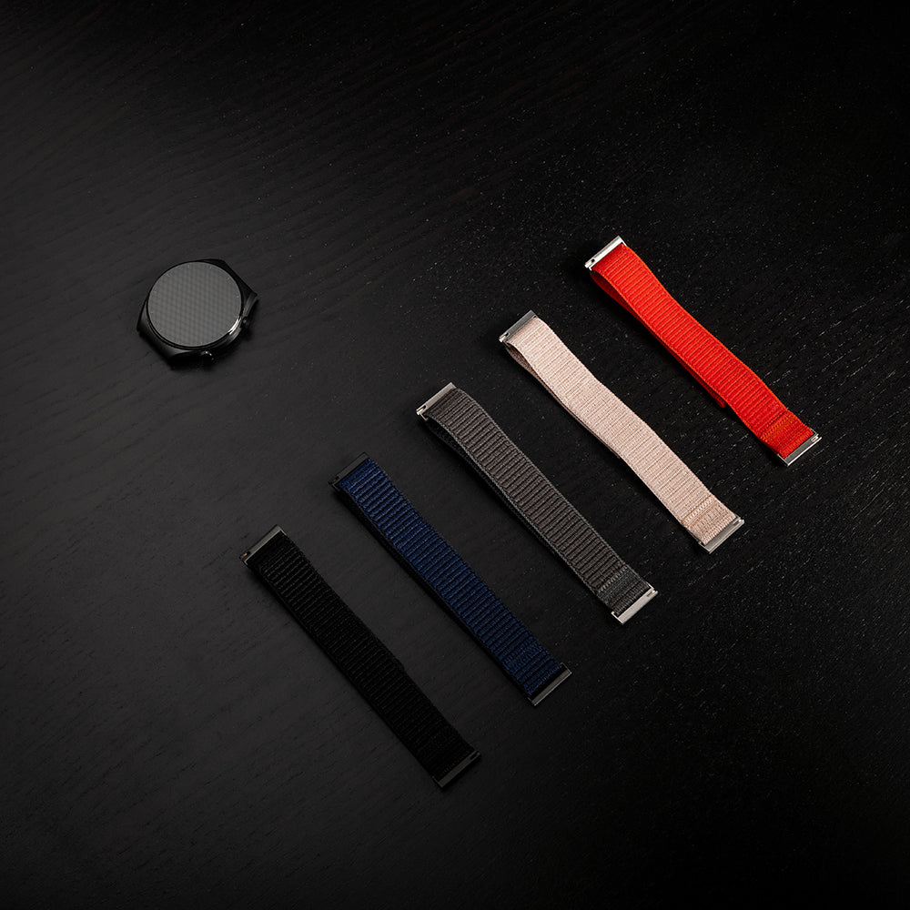 Fixed Nylon Sporty Armband für Huawei Watch / Xiaomi Watch Series, 22mm, Schwarz