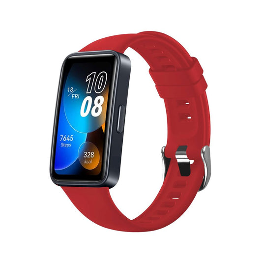 Fixed Silicone Armband für Huawei Band 10 / 9 / 8, Rot