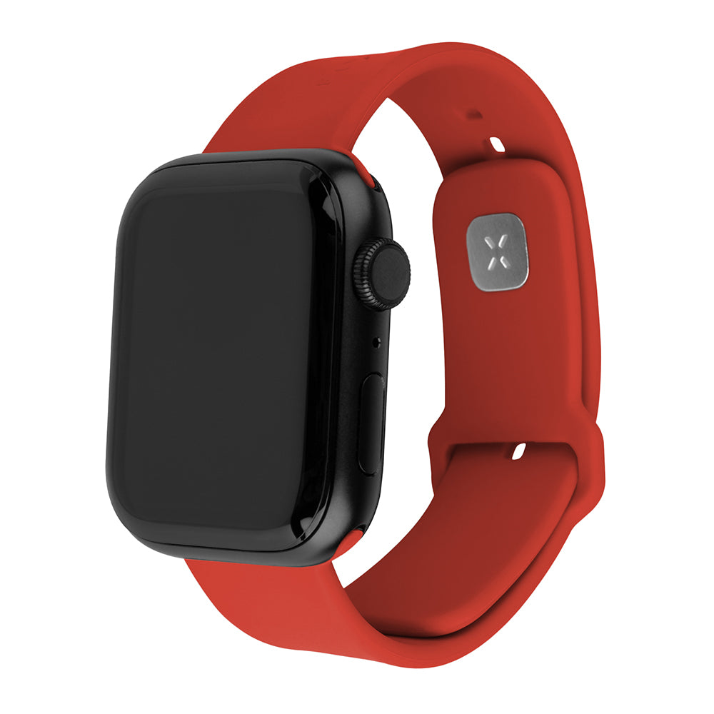 Fixed Silicone Sporty Armband für Apple Watch 42mm / 41mm / 40mm / 38mm Serie, Rot