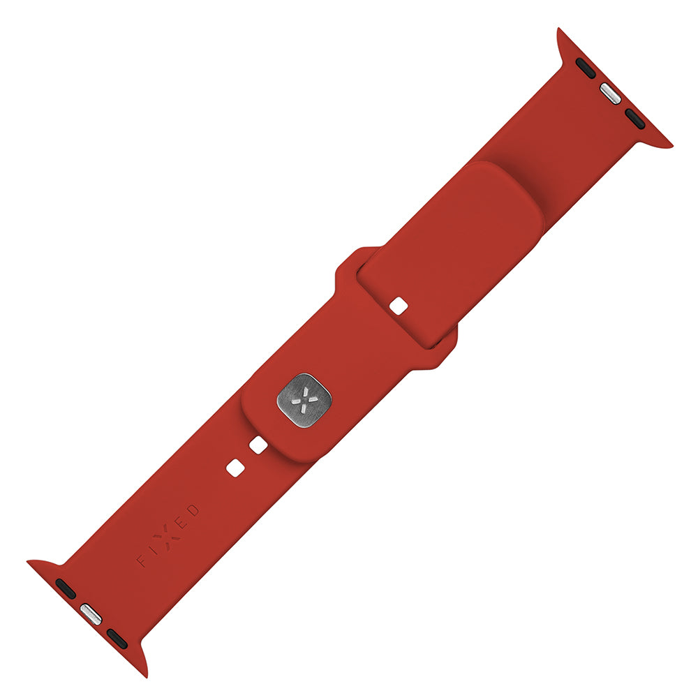 Fixed Silicone Sporty Armband für Apple Watch 42mm / 41mm / 40mm / 38mm Serie, Rot