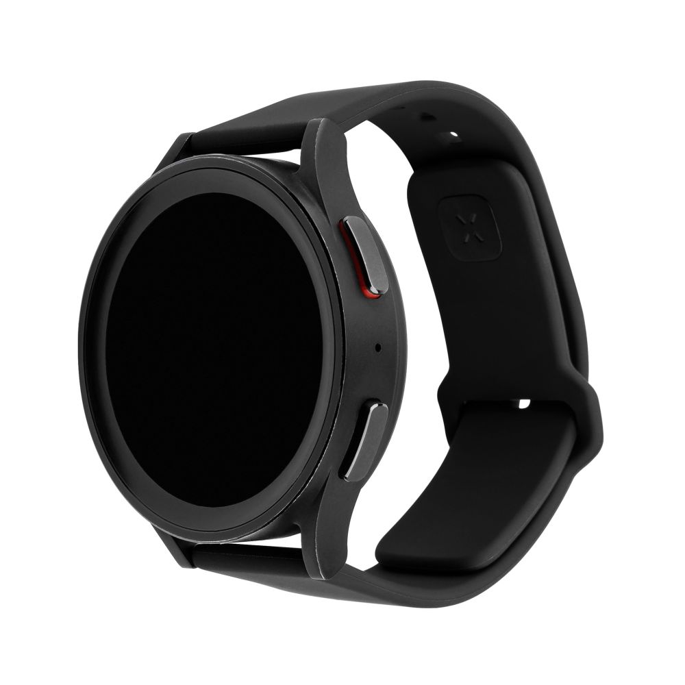 Fixed Silicone Sporty Armband für Samsung Galaxy Watch / Huawei Watch Series, 20mm, Schwarz