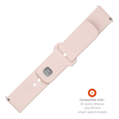 Fixed Silicone Sporty Armband für Samsung Galaxy Watch / Huawei Watch Series, 20mm, Rosa