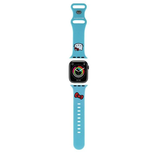 Hello Kitty Silikonarmband Kitty Head für Apple Watch 42mm / 41mm / 40mm / 38mm Serie, Blau