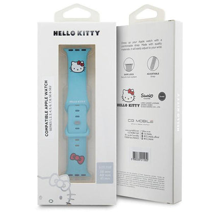 Hello Kitty Silikonarmband Kitty Head für Apple Watch 42mm / 41mm / 40mm / 38mm Serie, Blau