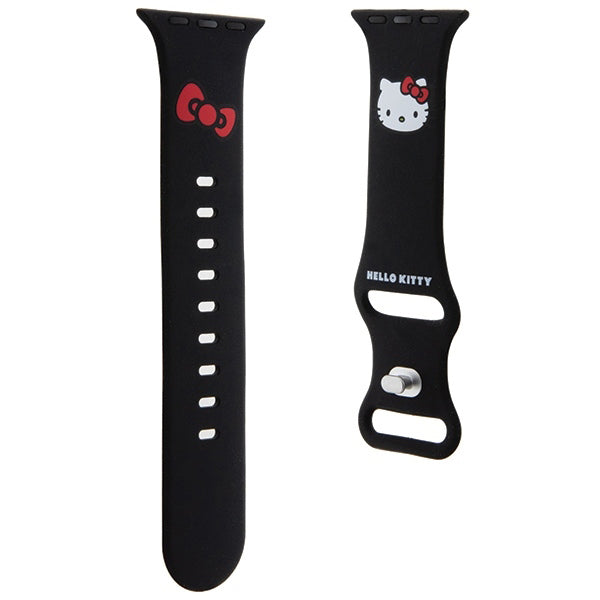 Hello Kitty Silicone Kitty Head Strap for Apple Watch 42mm / 41mm / 40mm / 38mm Series, Black