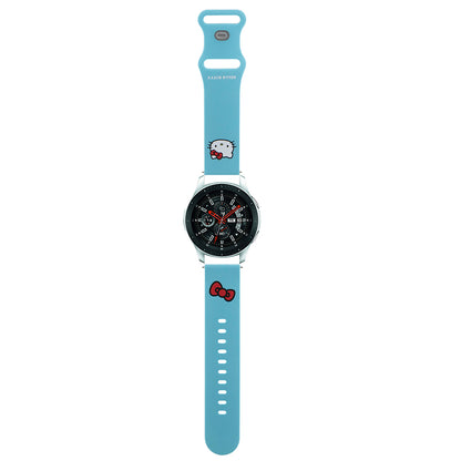 Hello Kitty Silikonarmband Kitty Head für Samsung Galaxy Watch / Huawei Watch 46mm / 45mm / 41mm Serie, Blau