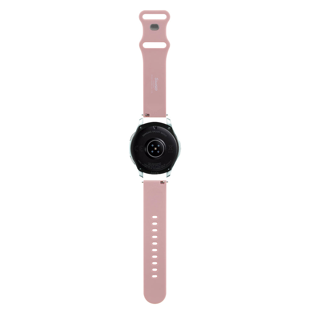 Hello Kitty Silikonarmband Kitty Head für Samsung Galaxy Watch / Huawei Watch 46mm / 45mm / 41mm Serie, Rosa