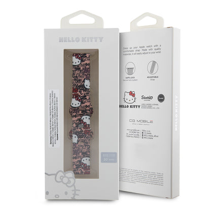 Hello Kitty Silikonarmband Graffiti Tags für Samsung Galaxy Watch / Huawei Watch Series, Rosa