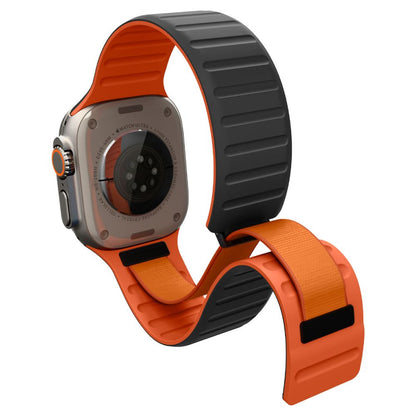 Spigen Athlex Air M Armband für Apple Watch 49mm / 46mm / 45mm / 44mm Serie, Schwarz Orange AMP11534
