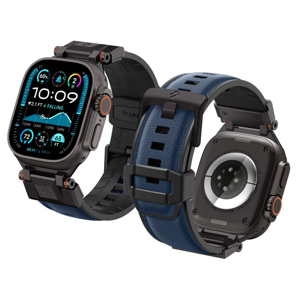 Spigen DuraPro Armor Gurt für Apple Watch 49mm / 46mm / 45mm / 44mm / 42mm Serie, Marineblau AMP09103