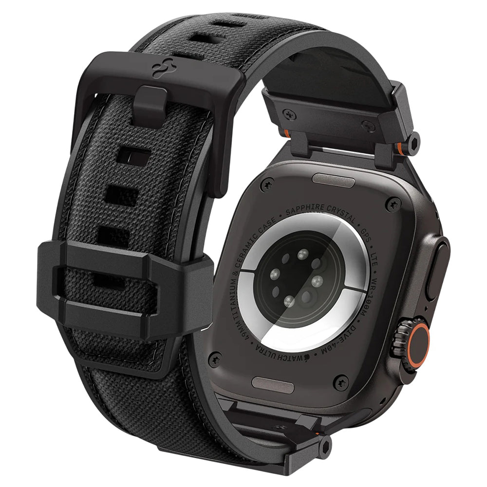 Spigen DuraPro Armor Armband für Apple Watch 49mm / 46mm / 45mm / 44mm / 42mm Serie, Schwarz AMP06065