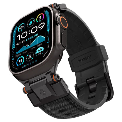 Spigen DuraPro Armor Armband für Apple Watch 49mm / 46mm / 45mm / 44mm / 42mm Serie, Schwarz AMP06065