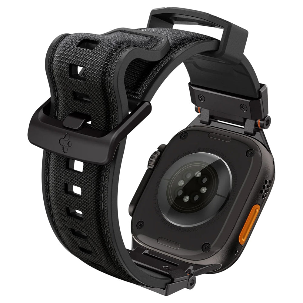 Spigen DuraPro Armor Armband für Apple Watch 49mm / 46mm / 45mm / 44mm / 42mm Serie, Schwarz AMP06065