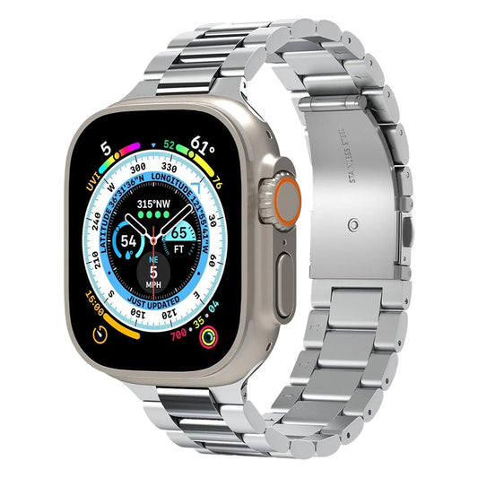 Spigen Modern Fit 316L Armband für Apple Watch 49mm / 46mm / 45mm / 44mm / 42mm Serie, Silber AMP06356