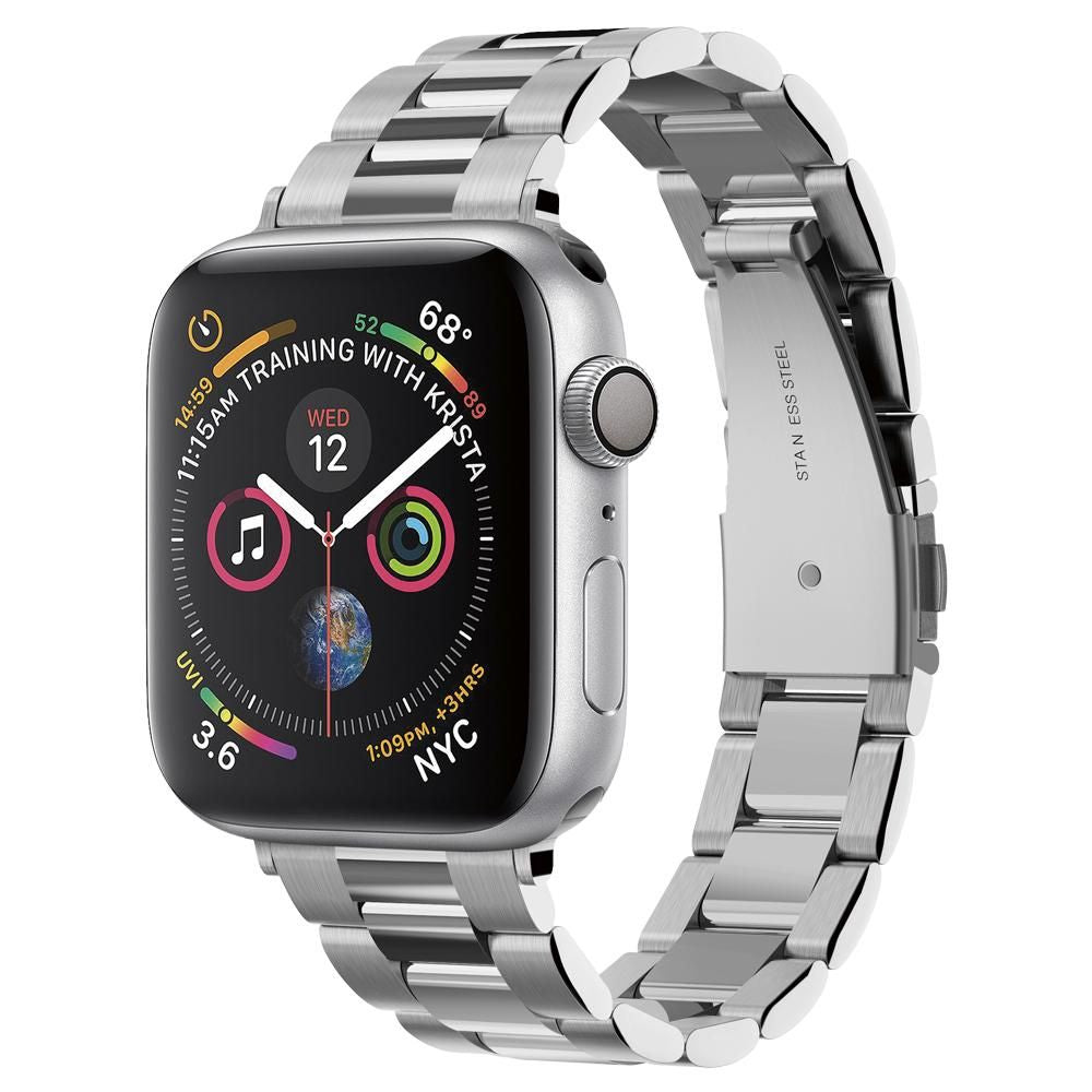 Spigen Modern Fit Armband für Apple Watch 42mm / 41mm / 40mm / 38mm Serie, Silberfarben