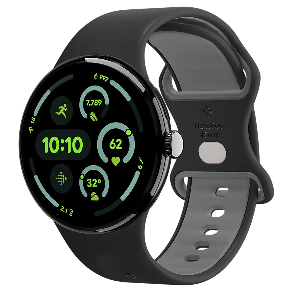 Spigen Nano Pop Armband für Google Pixel Watch 45mm Serie, Schwarz AMP09491