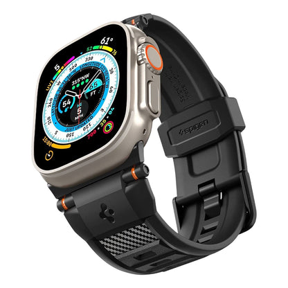 Spigen Rugged Armband für Apple Watch 49mm / 46mm / 45mm / 44mm / 42mm Serie, Schwarz AMP07105