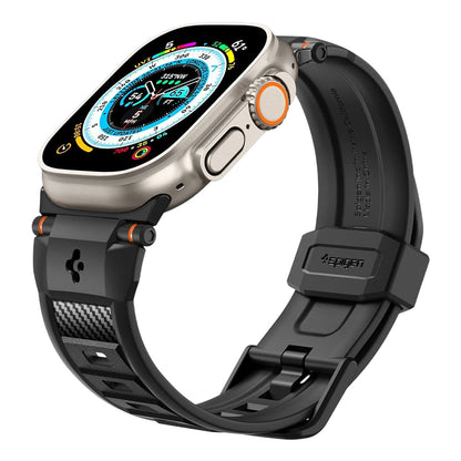 Spigen Rugged Armband für Apple Watch 49mm / 46mm / 45mm / 44mm / 42mm Serie, Schwarz AMP07105