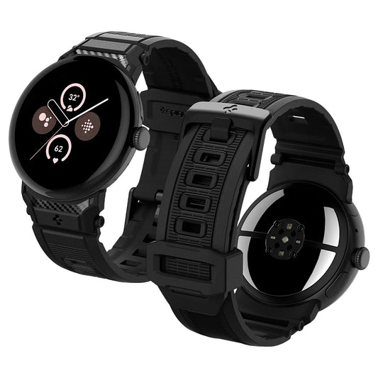 Spigen Rugged Armband für Google Pixel Watch 45mm Serie, Schwarz AMP07600