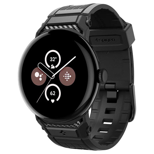Spigen Rugged Armband für Google Pixel Watch 45mm Serie, Schwarz AMP07600
