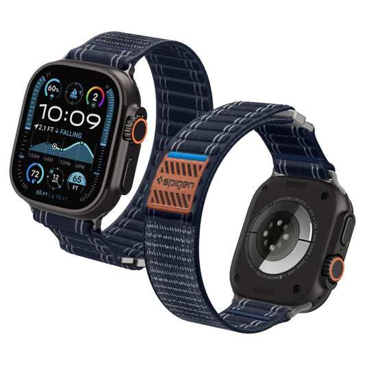 Spigen WBF0 Armband für Apple Watch 49mm / 46mm / 45mm / 44mm Serie, Marineblau