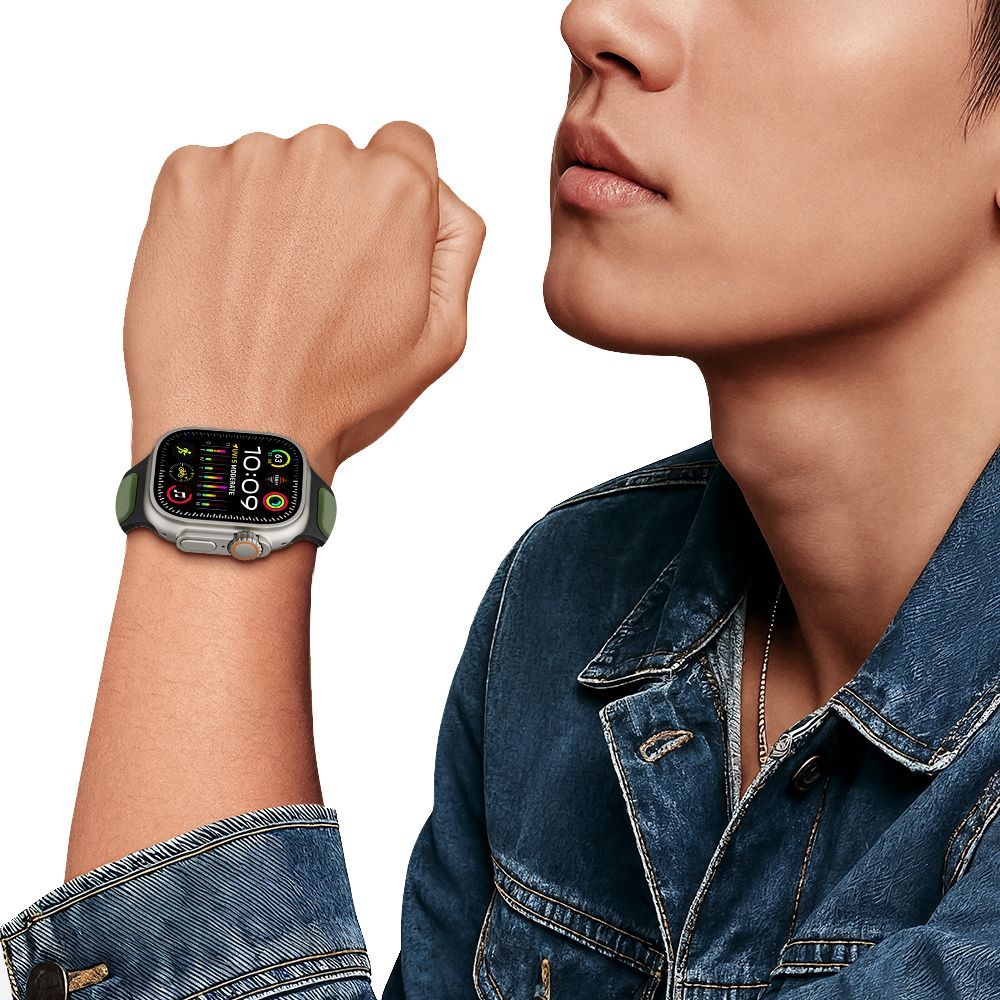 Tech-Protect Iconband Line Armband für Apple Watch 49mm / 46mm / 45mm / 44mm Serie, Grün