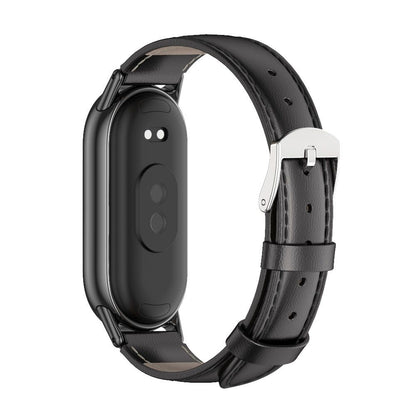 Tech-Protect Leatherfit Armband für Xiaomi Smart Band 8/9, Schwarz 