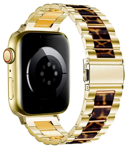 Tech-Protect Modern Leopard Armband für Apple Watch 42mm / 41mm / 40mm Serie, Gold