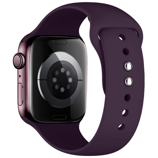 Tech-Protect Silikonarmband für Apple Watch 49mm / 46mm / 45mm / 44mm Serien, Weinrot