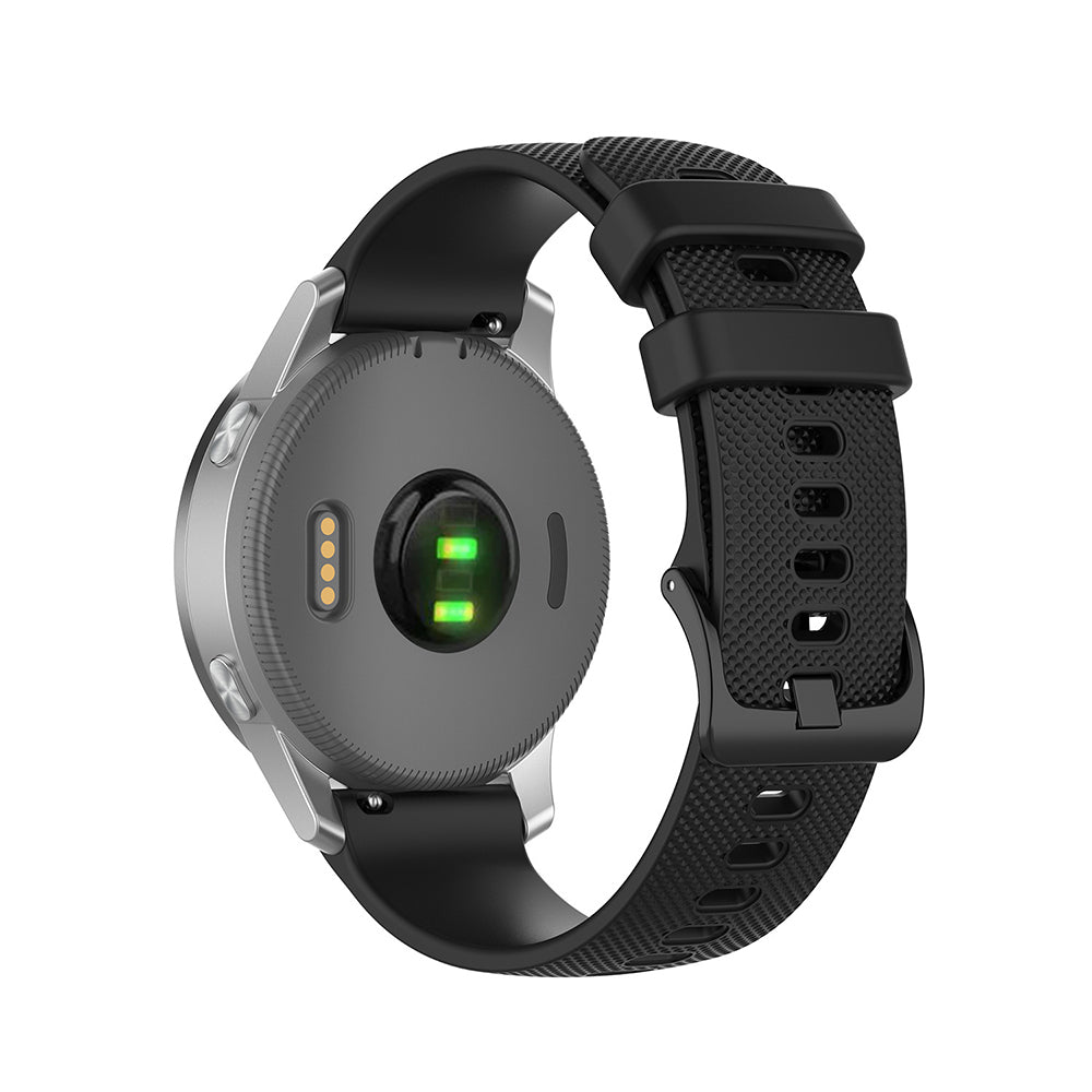 Techsuit W006 Armband für Huawei Watch / Garmin Watch Series, 18mm, Schwarz