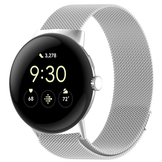 Techsuit W009 Armband für Google Pixel Watch 4 45mm, Silber