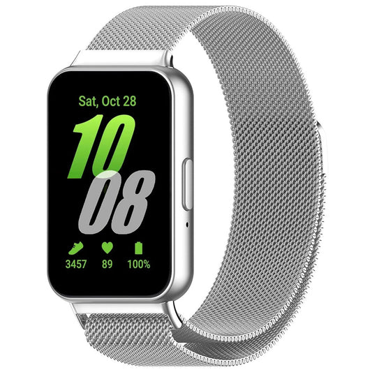 Techsuit W009 Armband für Samsung Galaxy Fit3 R39M, Silber