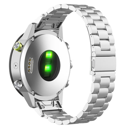 Techsuit W010 Armband für Garmin Instinct / Approach / Fenix Watch Series, 20mm, Silberfarben