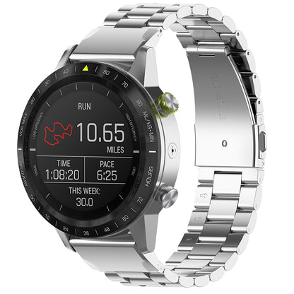 Techsuit W010 Armband für Garmin Instinct / Approach / Fenix Watch Series, 20mm, Silberfarben