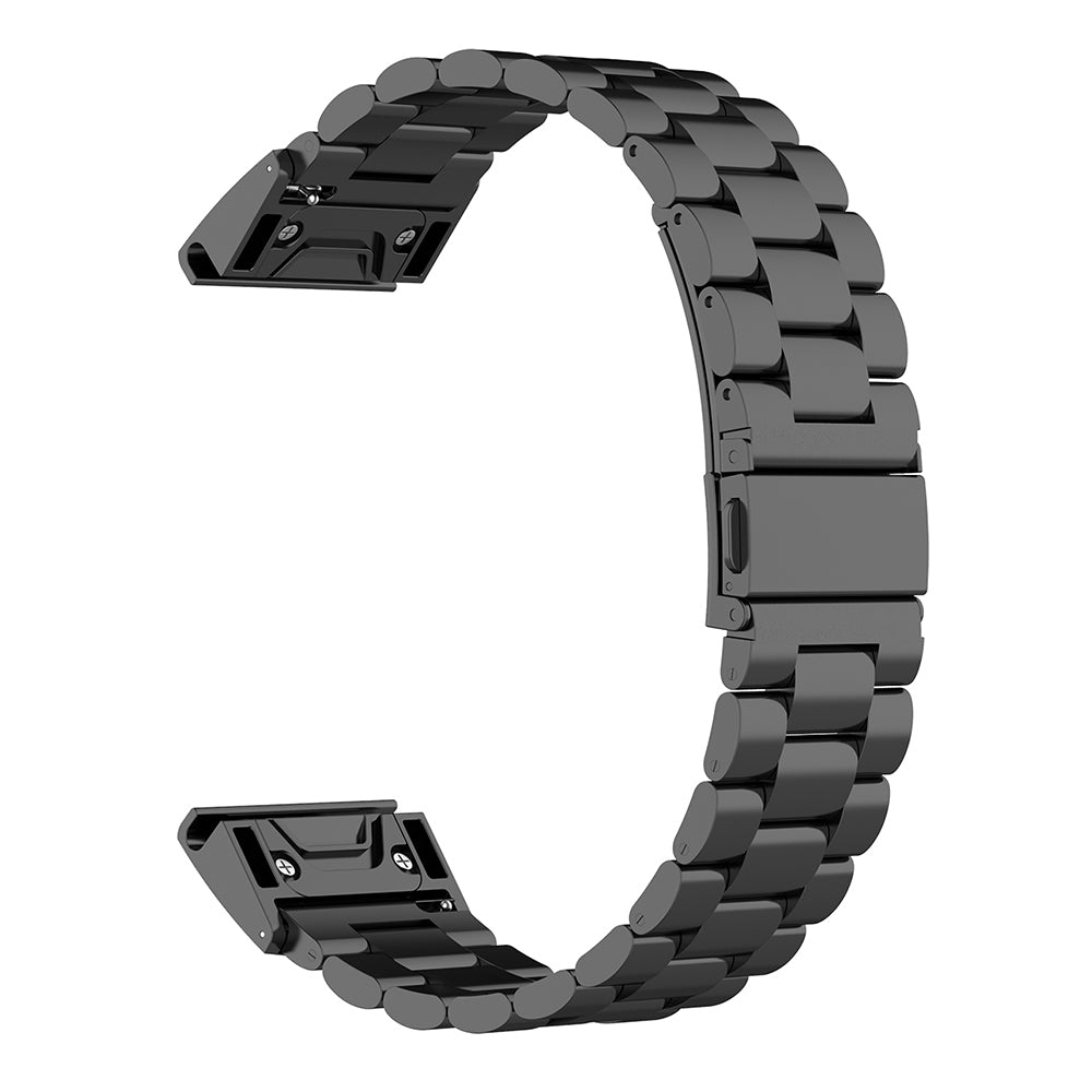 Techsuit W010 Armband für Garmin Watch Fenix / Forerunner Serie, 22mm, Schwarz