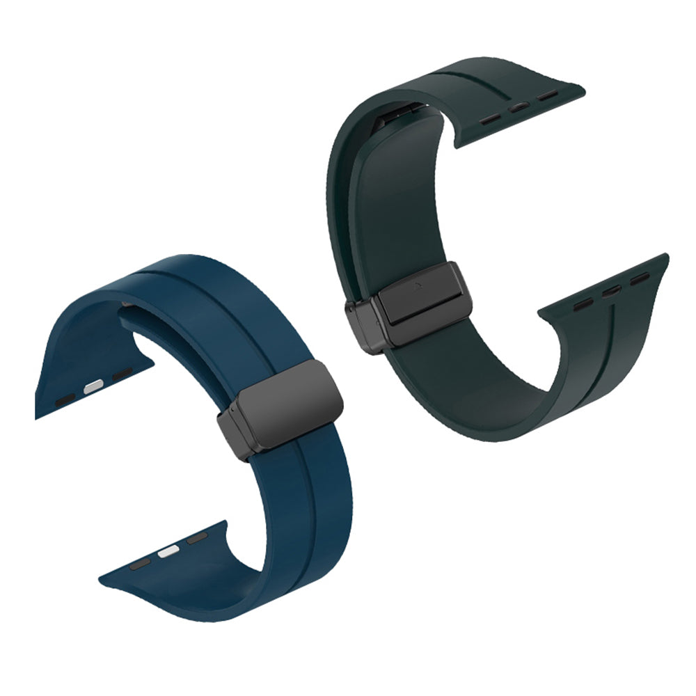 Techsuit W011 Armband für Apple Watch 42mm / 41mm / 40mm / 38mm Serie, Blau