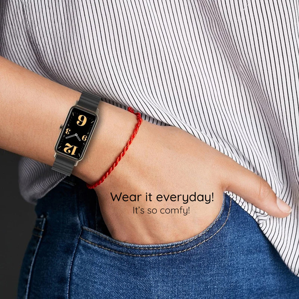 Techsuit W012 Armband für Apple Watch 49mm / 46mm / 45mm / 44mm / 42mm Serie, Schwarz