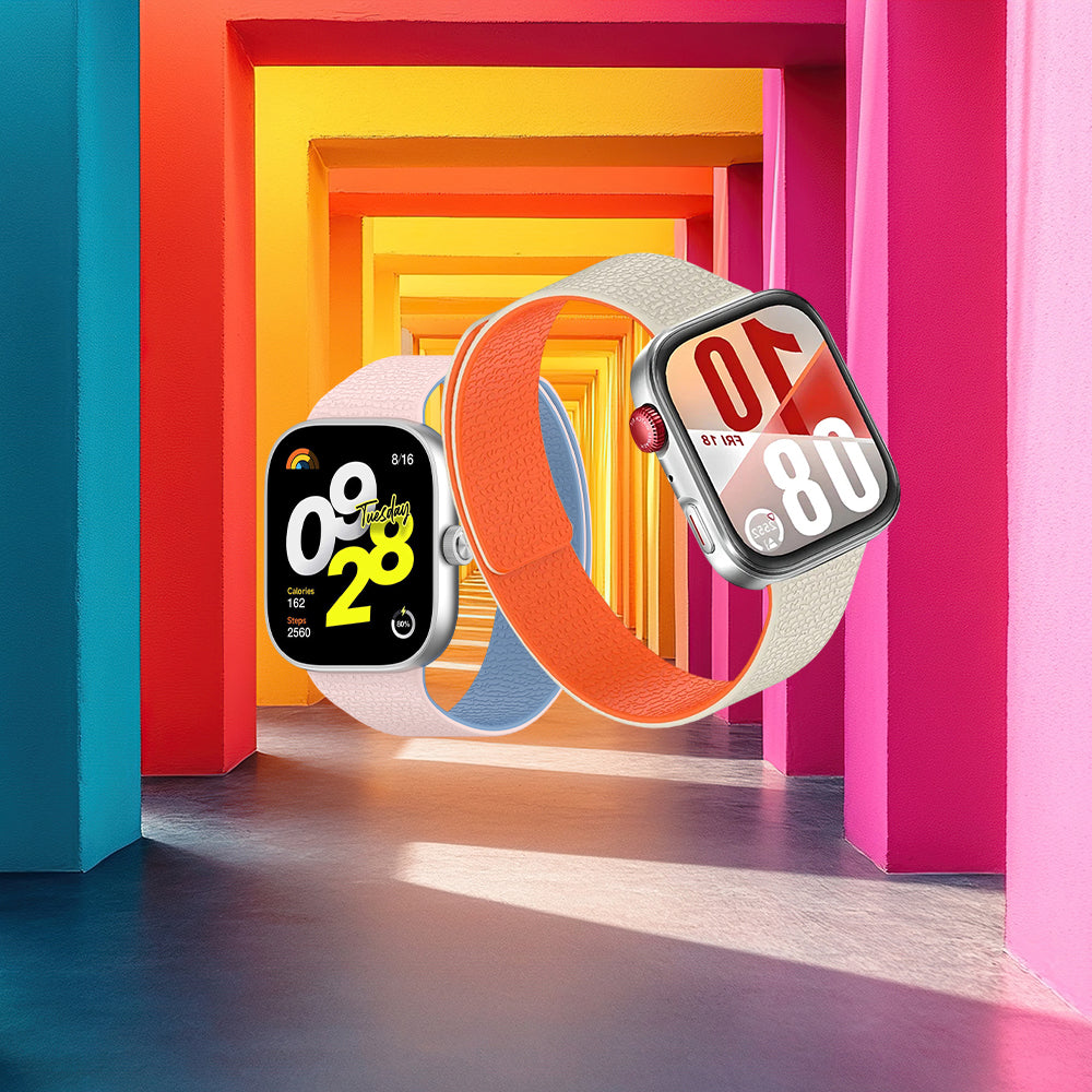 Techsuit W016 Armband für Xiaomi Smart Band / Watch Series, Beige Orange