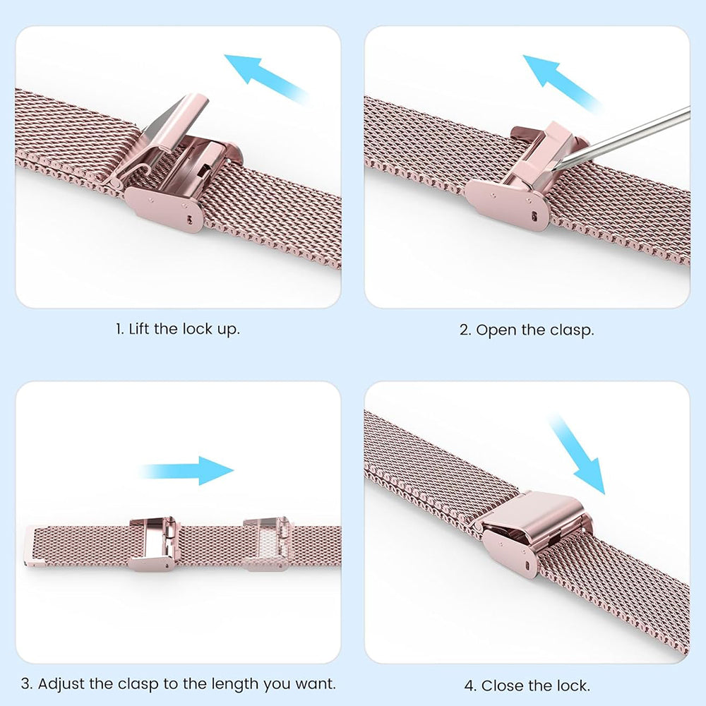 Techsuit W022 Armband für Xiaomi Smart Band 9 / 8, 15mm, Roségold