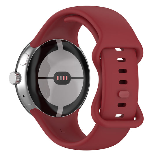 Techsuit W031 Armband für Google Pixel Watch 3 45mm, Kirschrot