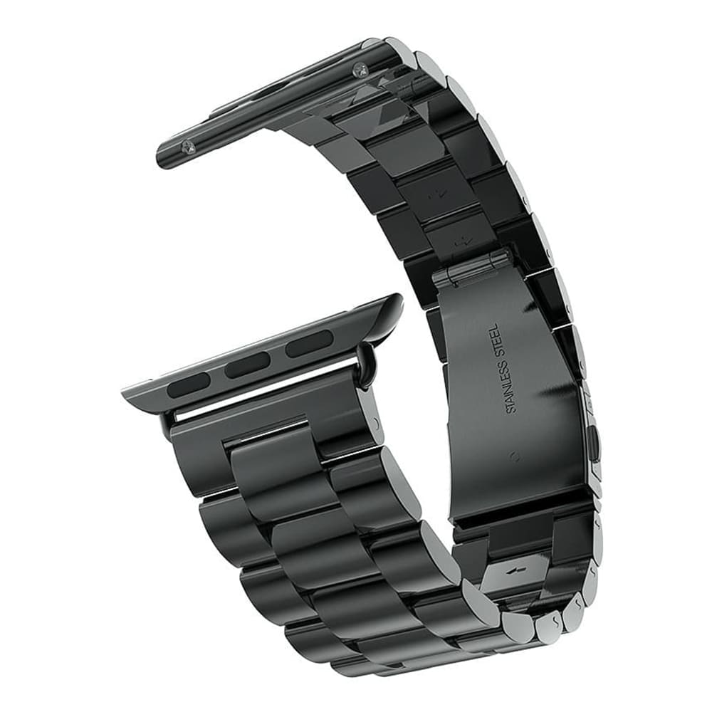 Techsuit W036 Armband für Apple Watch 49mm / 46mm / 45mm / 44mm / 42mm Serie, Schwarz