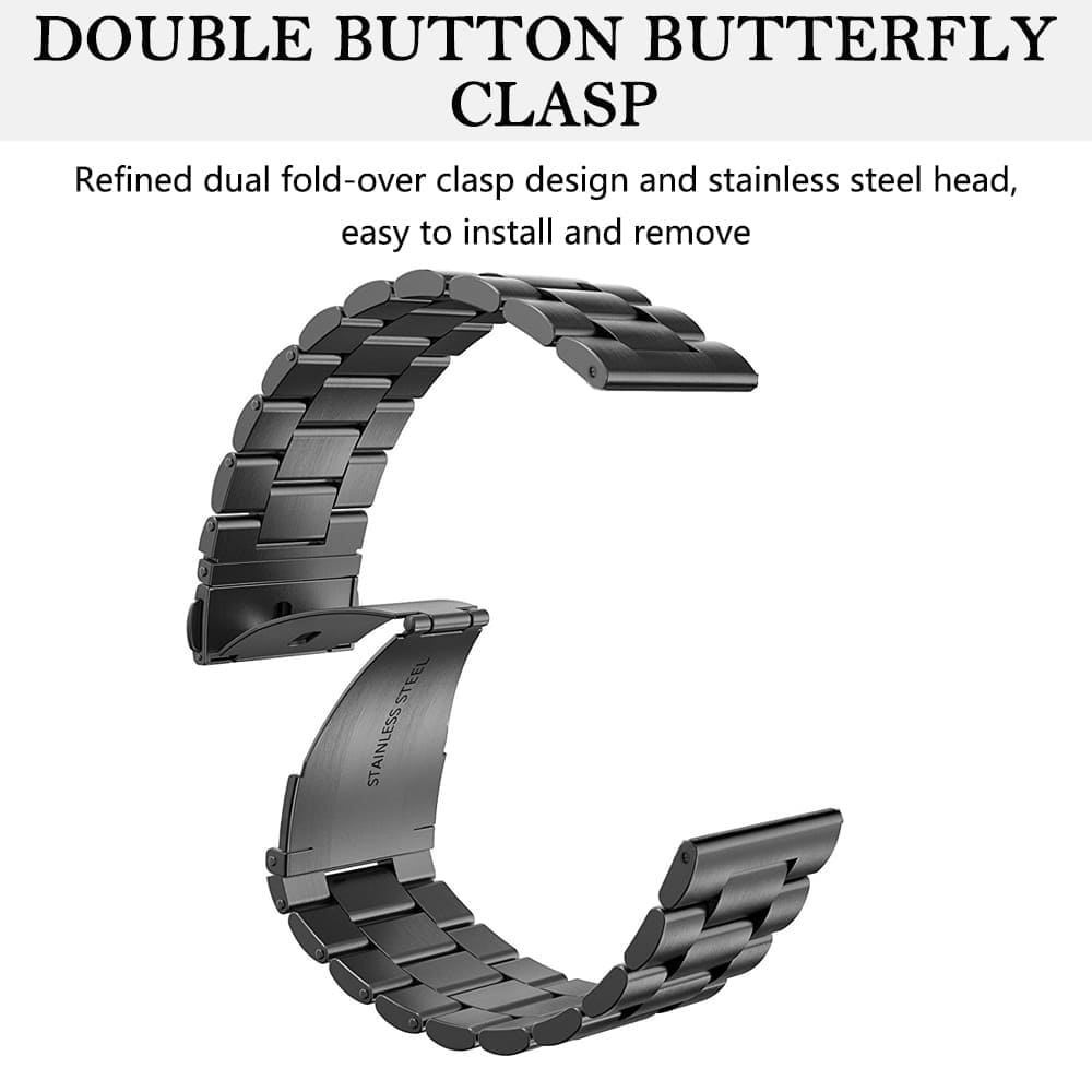 Techsuit W036 Armband für Apple Watch 49mm / 46mm / 45mm / 44mm / 42mm Serie, Schwarz