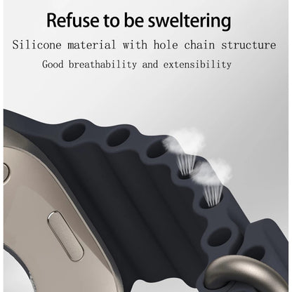 Techsuit W038 Armband für Apple Watch 42mm / 41mm / 40mm / 38mm Serie, Dunkelblau