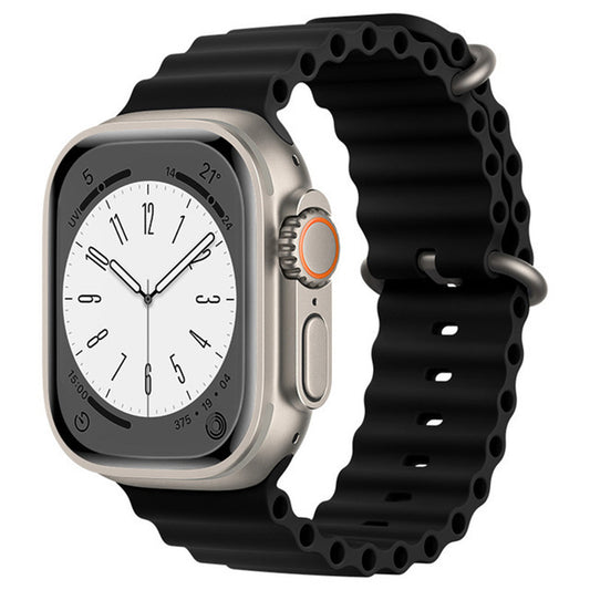 Techsuit W038 Armband für Apple Watch 42mm / 41mm / 40mm / 38mm Serie, Schwarz