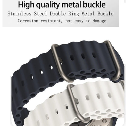 Techsuit W038 Armband für Apple Watch 49mm / 46mm / 45mm / 44mm / 42mm Serien, Marineblau