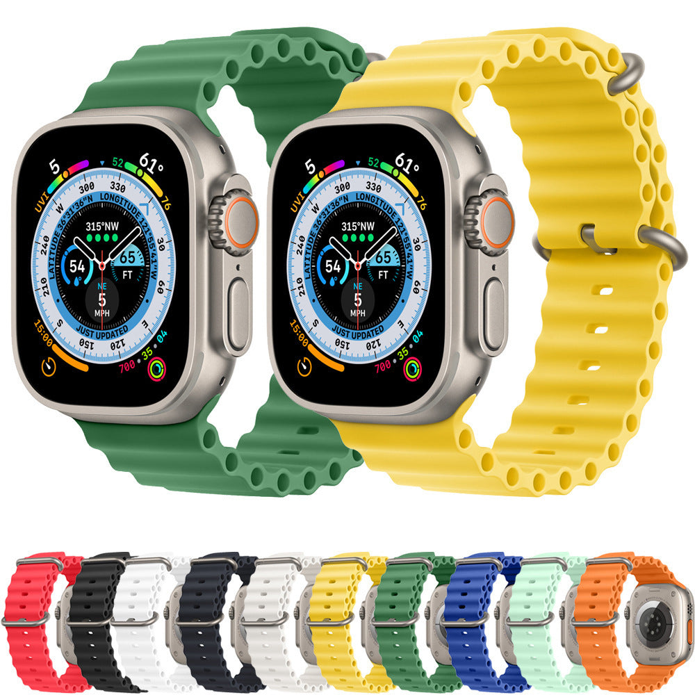 Techsuit W038 Armband für Apple Watch 49mm / 46mm / 45mm / 44mm / 42mm Serie, Grün