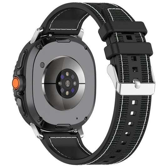Techsuit W051 Armband für Samsung Galaxy Watch 8 Classic / Watch8 44mm / Watch 8 40mm, Schwarz